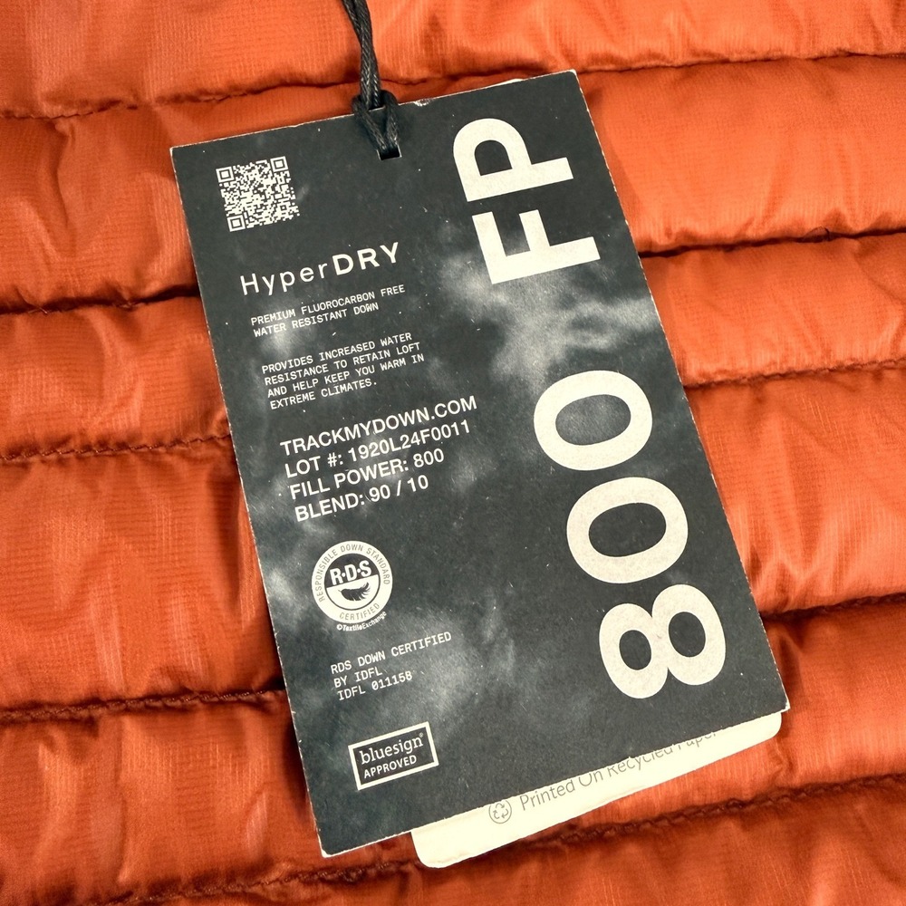 NEW Stio Pinion Down Vest Womens Small Puffer Orange/Rust 800 FillPower HyperDRY - Picture 6 of 15